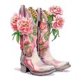 thumbnail image 1 of (YXC781) Botas Flores Diamante Parcial Serie Flores Y Hierba Resina Forma Especial 30*40CM, 1 of 9