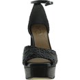 thumbnail image 3 of Sam Edelman Womens Nattie Faux Leather Square Toe Platform Sandals, 3 of 3