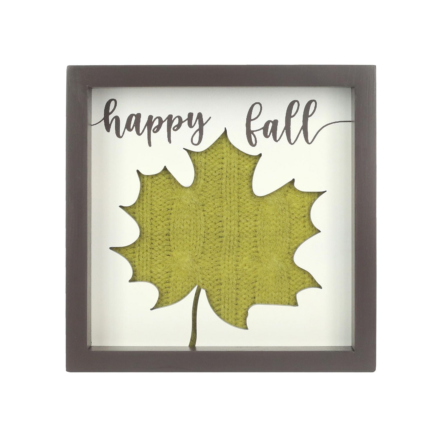 Way to Celebrate Harvest Wood Shadow Box Decor, Happy Fall