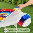 thumbnail image 5 of Colorful Tie Dye Spiral Pattern Round Fitted Tablecloth with Elastic Edge,Dining Table Cover Waterproof,Outdoor Round Tablecloth for Camping,Dining,Indoor and Outdoor, 5 of 7