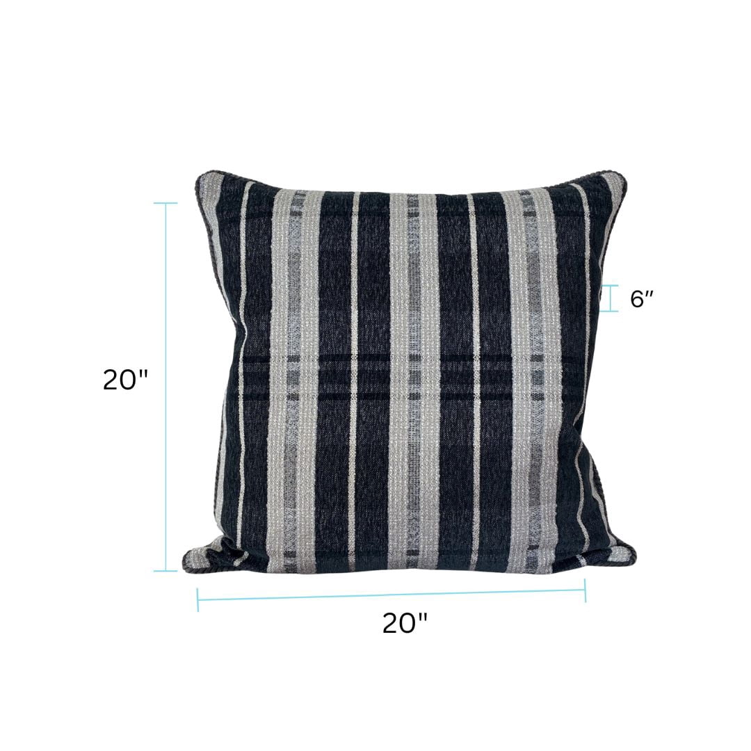 Roper Charcoal 20x20 Down Filled Pillow