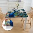 thumbnail image 2 of WYYP Peacock Dragon Charles Bird King Square Tablecloth with Elastic Edge 100% Polyester Fiber 40*40, 2 of 8