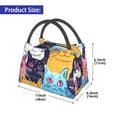 thumbnail image 2 of Yiaed Colorful Cats Pattern Art Print Lunch box lunch bag Portable Insulated Lunch Box for Women Men Cooler Tote Bag with Front Pocket for Work Picnic Travel, 2 of 6