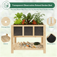 thumbnail image 2 of PETSCOSSET Wood Raised Garden Bed, Elevated Planter Box with Legs for Outdoor, 28 X 16 X 23 in, 2 of 8