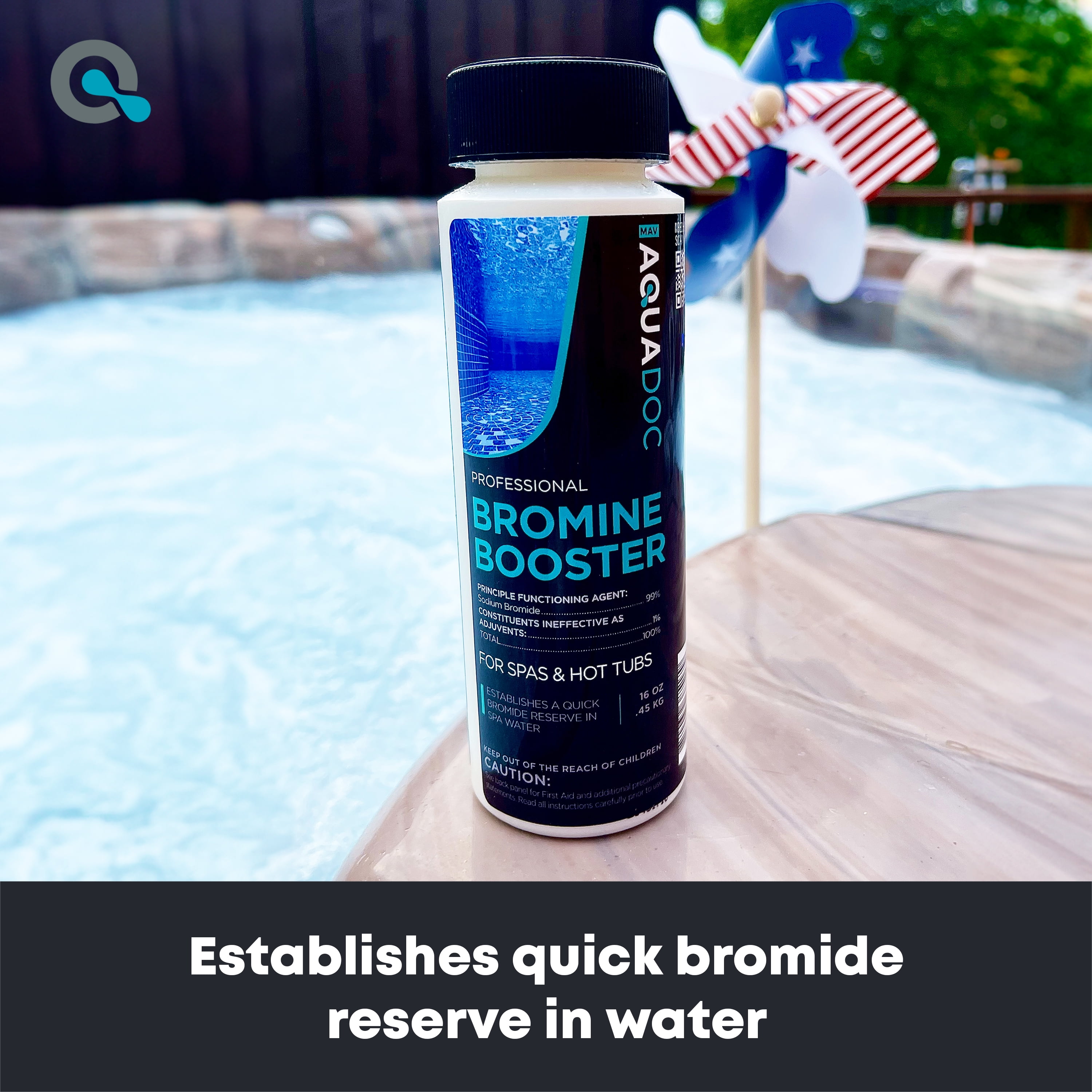 AquaDoc Bromine Booster – Non-Chlorine Spa Shock, Sodium Bromide Oxidizer for Hot Tubs, 1lb