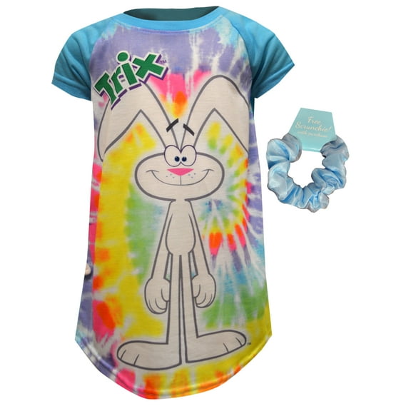 American Marketing Enterprises INC Girls Trix Are For Kids Silly Rabbit Nightgown with Scrunchie (6)