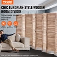 thumbnail image 2 of VEVOR Wood Room Divider, 8 Panel Wood Folding Privacy Screen, 66.9 Inches&nbsp;Tall Indoor Louvered Partition Divider, Portable Decoration Screen, for Room Separation,&nbsp;Home, 2 of 9