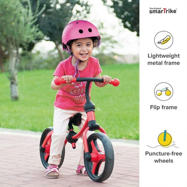 smarTrike Toddler Balance Bike - Vélo d'équilibre léger et réglable pour  enfants, Rouge (105-0100), Petit 