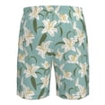 thumbnail image 6 of Naloa Lilies Flowers Men's Beach Shorts, Surfing shorts, Swim trunks, Quick Dry Swim Trunks for Surfing Beach Fun - Large, 6 of 9