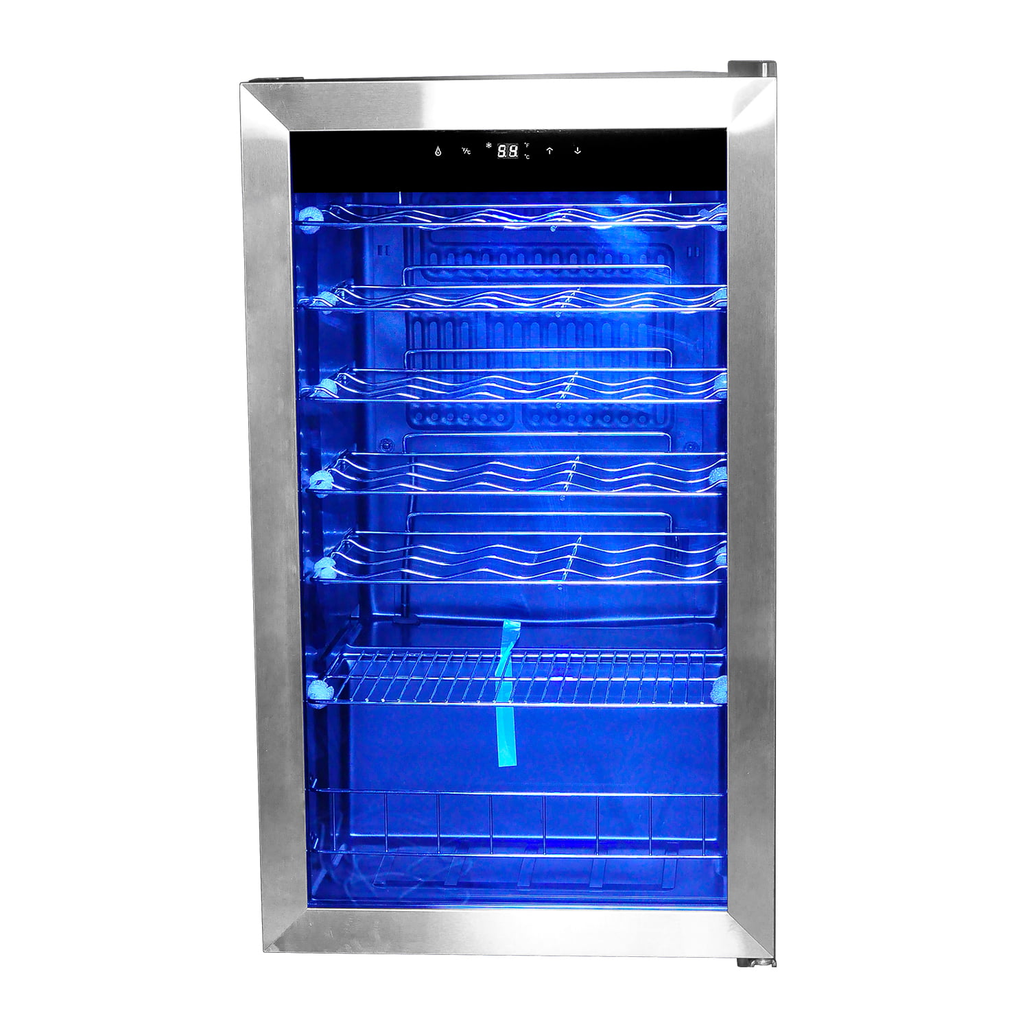 Details about   SMAD 28 Bottles Wine Fridge Wine Cooler Stainless Steel Touch Control Glass Door 