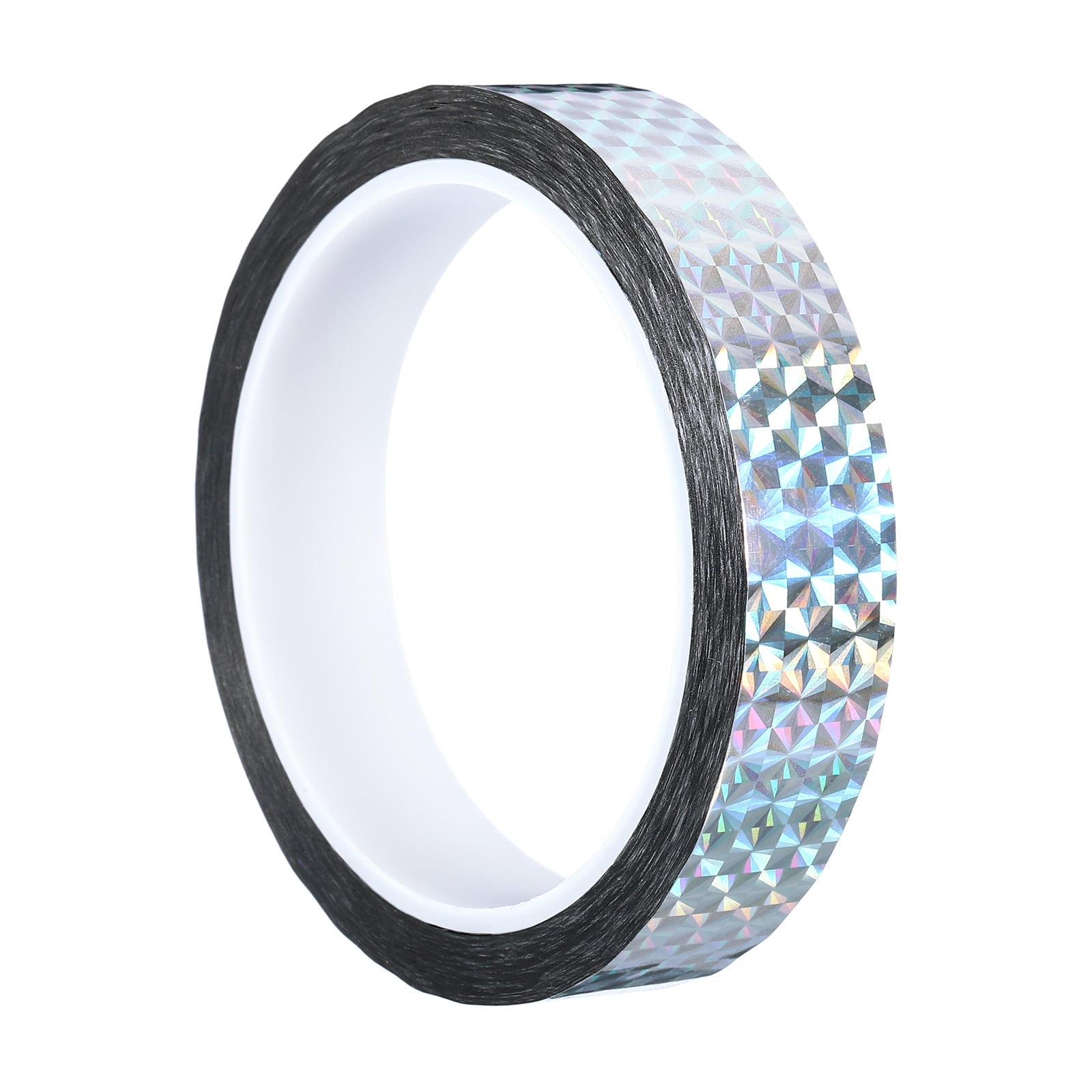 20mm x 50m Prism Tape, Holographic Reflective Self Adhesive for DIY Art Craft Wrapping Decoration, Silver