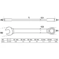 thumbnail image 2 of LLAVE COMBINADA CON MATRACA | 15 MM | BGS 6515, 2 of 2