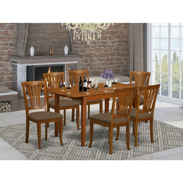 Small Dinette Set - Table With Leaf And Kitchen Dining Chairs-Finish ...