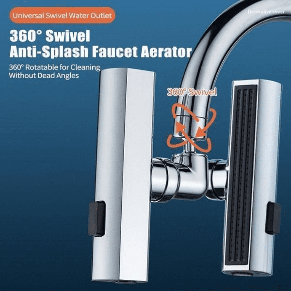 LigoWave Waterfall Kitchen Faucet 360° Rotation 3 Water Spary Modes Showerhead Water Outlet Water Saving For Kitchen Bathroom