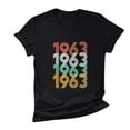 thumbnail image 3 of IROINNID Women's Summer Fashion Casual 1963 Printed T-Shirt Round Neck Loose Short Sleeve Tops, 3 of 4