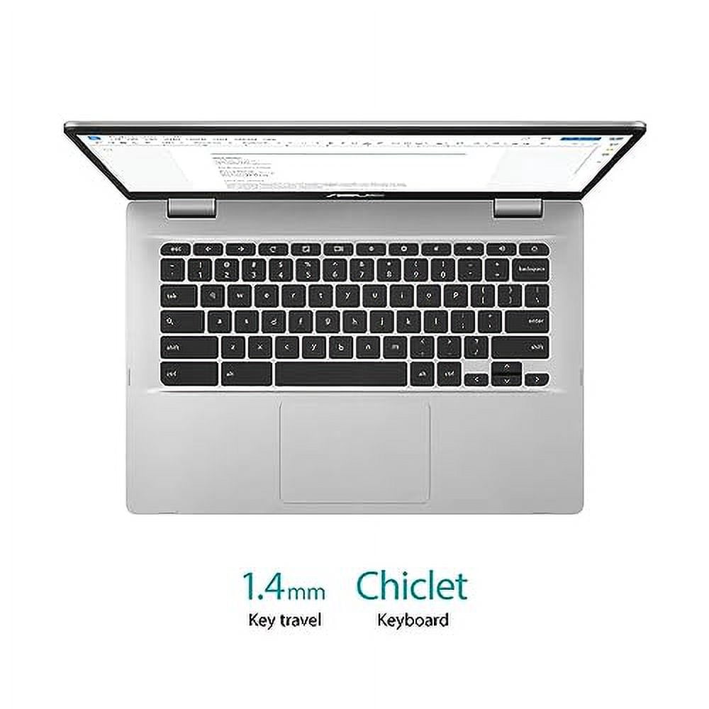 Asus Chromebook C424 C424MA-WH44F 14 Chromebook - Full HD - 1920 x 1080 - Intel Celeron N4020 Dual-core [2 Core] 1.10 GHz - 4 GB Total RAM - 64 GB Flash Memory - Silver
