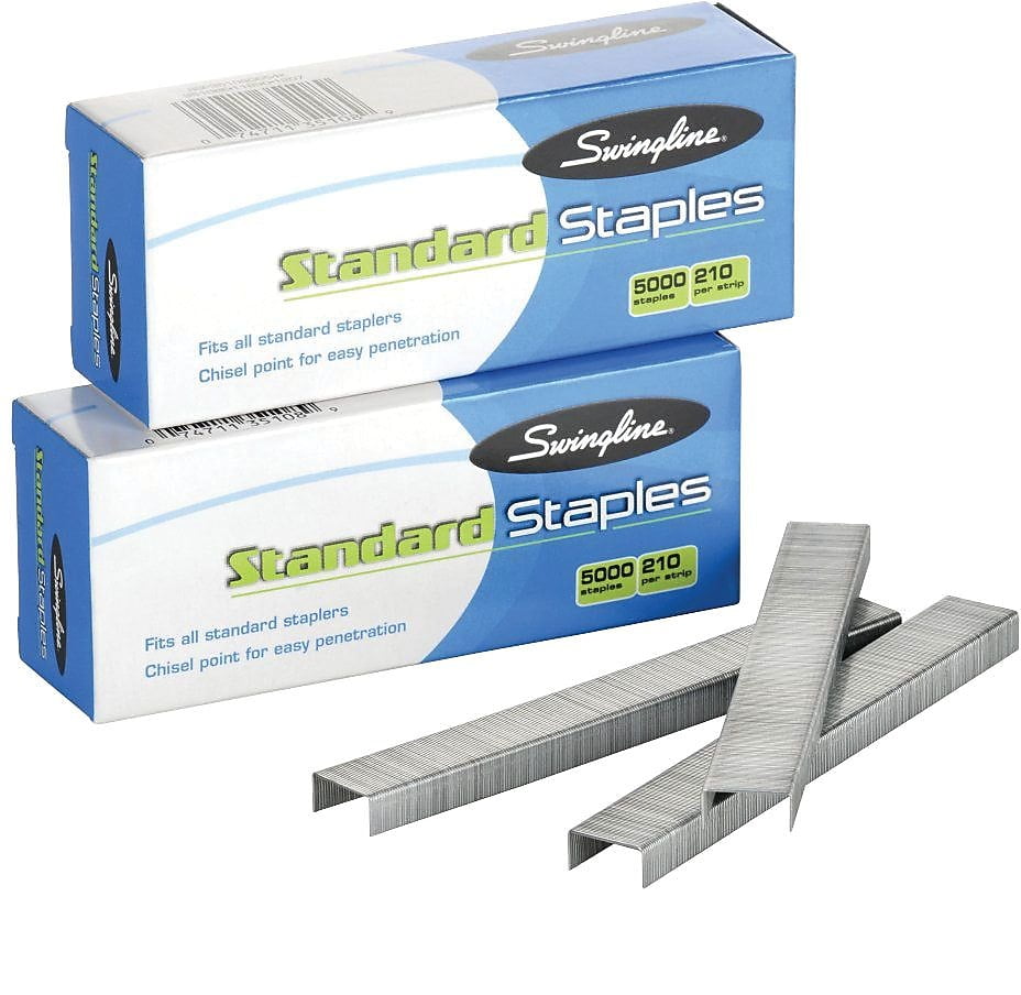 Swingline Standard Staples 1/4" Length 210 Per Strip 5000/ Box 669481
