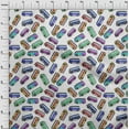 thumbnail image 3 of oneOone Cotton Cambric White Fabric Bus Quilting Supplies Print Sewing Fabric By The Yard 42 Inch Wide-BS4, 3 of 4