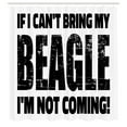 thumbnail image 3 of Ambesonne Beagle Shower Curtain, Grunge Style Lettering Art, 69"Wx75"L, White Charcoal Grey, 3 of 5