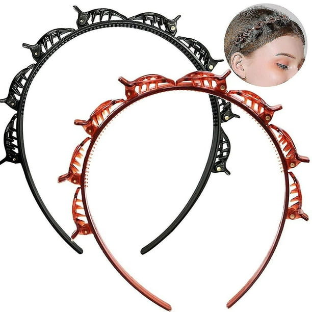 Horquilla para peinado, 2 piezas Diadema auxiliar para peinado con clips, Horquillas Suministros de peluquería, Diadema Soporte para el cabello Accesorios para el cabello Diadema, Diadema W