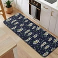thumbnail image 5 of Dark Blue Daisy Flower Pattern Kitchen Rug Mat,Kitchen Runner Rugs Non Skid Washable,Decorative Kitchen Floor Mats for Kitchen,Sink,Laundry,17"x47.2", 5 of 7