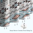 thumbnail image 6 of Blue Geometric and Striped Pattern Shower Curtain 72"x72" ,Bathroom Decorative Shower Curtains Set with 12 Hooks,Modern Waterproof Washable Shower Curtain, 6 of 6