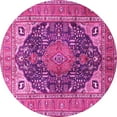 thumbnail image 1 of Ahgly Company Indoor Round Medallion Pink Traditional Area Rugs, 4' Round, 1 of 4