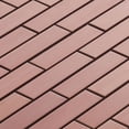 thumbnail image 3 of Modket TDH525RG Aluminum Metallic Metal 1/3 offset Linear Interlocking Mosaic Tile Backsplash, 3 of 5