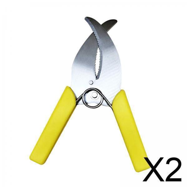 Tijeras para anillar,Tijeras para cortar de aro con mango amarillo,Tijeras para pelar anillos de árboles frutales,pelador de mano,Herramienta de corte para anillar plantas Herramienta
