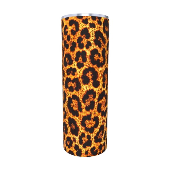 20oz Leopard Print Travel Tumbler Gift Large Capacity Insulated Car Cup Stylish Animal Print Coffee Cup with Straw with Straw