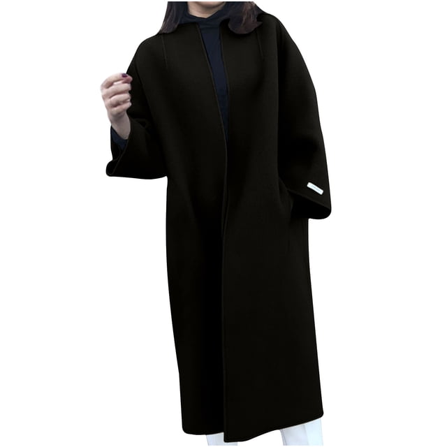 Pompotops Veste en Peluche Décontractée Mode Ample Manches Longues avec Poches et Boutons pour Femmes