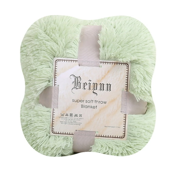 Dengmore Comfortable Blanket Soft Warm Faux Throw Blanket Sofa Double Bed Blanket Mint Green