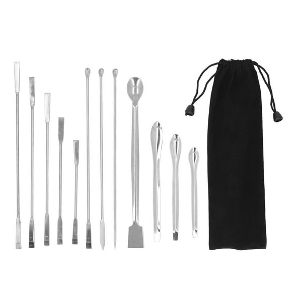 Reagent Scoop,12Pcs Laboratory Spatula Stainless Laboratory Spoon Reagent Spoon High-Intensity Output