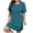 Blue, variant on GigrtiJin Womens Summer Plus Size Dresses Round Neck Short Sleeve Polka Dots Dress Fashion Casual Loose Tshirt Dress