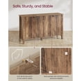 thumbnail image 6 of VASAGLE Buffet Cabinet, Coffee Bar Cabinet with 2 Drawers, Adjustable Shelves, Sideboard Storage with Cable Holes, Drawer Dividers, Honey Brown, 6 of 11