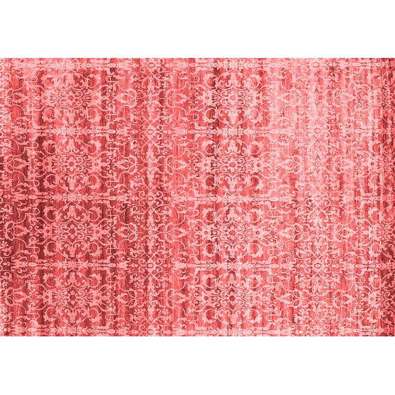 Ahgly Company Indoor Rectangle Abstract Red Contemporary Area Rugs, 6' x 9'