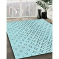 thumbnail image 3 of Ahgly Company Machine Washable Indoor Round Transitional Electric Blue Area Rugs, 5' Round, 3 of 7