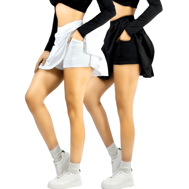 Set De Dos Short Deportivo Mujer Con Falda Dama Chores Tenis Chor Gym