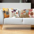 thumbnail image 1 of Vonayo - Juego de 4 fundas de almohada de lino, 145 x 45 cm, fundas cuadradas para cojín para sofá, recámara, coche, color naranja, regalo del día de San Valentín, 1 of 5