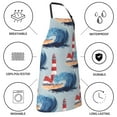 thumbnail image 5 of Pofeuu Beacon In The Huge Waves Of The Surf Print Waterproof Apron with Pockets Adjustable Cooking Aprons Kitchen Bib for Baking Household Cleaning, 5 of 8