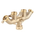 thumbnail image 2 of Adaptador de manguera de jardín con válvula de bola divisora de latón G3/4 de 4 vías, conector de válvula de grifo de agua, 2 of 14