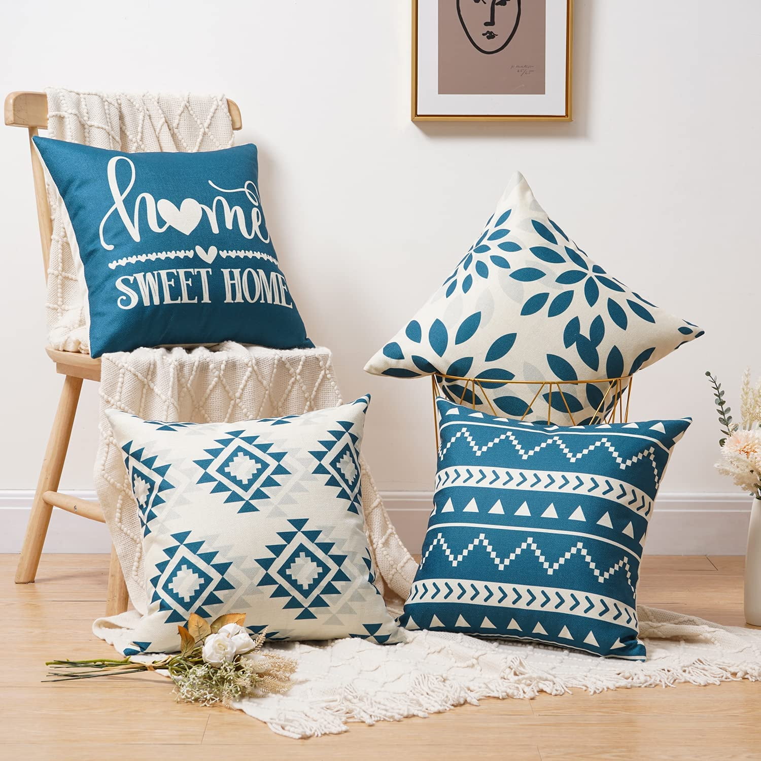 Simple Decorative Throw Pillows, Large Throw Pillow for Interior Desig –  Paintingforhome