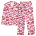 thumbnail image 5 of Tbopshirt Pajamas for Women,Pajamas Women's Valentine's Day Pajama Gift Set Hearts Print Long Sleeve Sleepwear Loungewear Pjs Lounge Set Nightwear,Womens Pajama Sets, 5 of 6