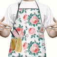 thumbnail image 2 of Pioneer Flower Floral Print Pattern Apron-Garden Aprons for Women with Pockets-Cotton Linen Waterproof Kitchen Cooking Gardening Aprons Adjustable for Kitchen,Cooking,BBQ and Salon 33x27 Inch, 2 of 7