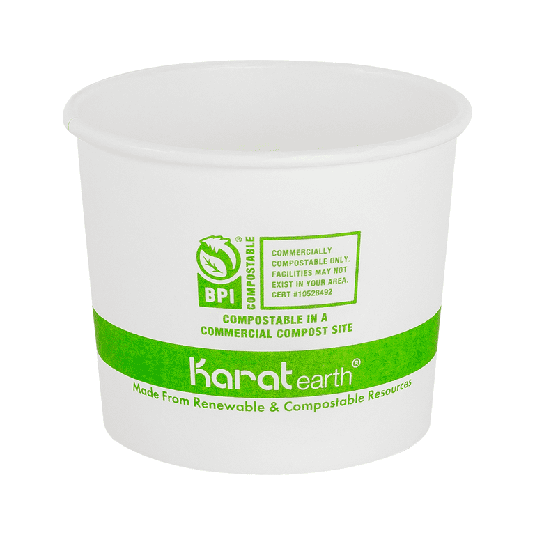 Karat C-KDP6G, 6-Ounce Paper Cold and Hot Food Container, 1000-Piece Case