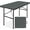 Dark Gray, variant on 4ft Plastic Folding Table, Indoor Outdoor Heavy Duty Portable w/Handle, Lock for Picnic, Party, Camping - Black