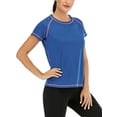 thumbnail image 5 of LELINTA 1Pack/ 2 Packs Womens Blouses & Shirts Women Quick Dry Slim Fit Sports Yoga T-Shirts Tops Active Wear, S-3XL, Black Grey/ Rose Red/ Blue/ Pink, 5 of 7