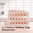 thumbnail image 4 of Egg Holder for Fridge, 4-Layer Automatic Egg Rolling Dispenser, Holds 30 Eggs Simultaneously, Space Saving Egg Tray for Refrigerator, Works In The Kitchen, Cabinets (Color : White), 4 of 5
