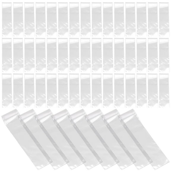 FONDOTIN 500 Pcs Transparent Self Sealing Cellophane Bags OPP Plastic Simple Packaging For Straws