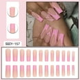 thumbnail image 2 of Christmas Decoration Fofosbeauty 24pcs Press on False Nails,Fake Nails for New Year Valentine's Gift,Almond French Cherry, 2 of 9